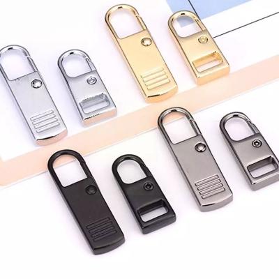 China Nickel-Free Detachable Zipper Sliders Universal Metal Zipper Puller Replacement DIY Suitcase School Bag Clothes Home Sewing Craft Accessory for sale