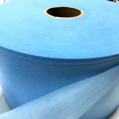 China 100% Waterproof Non Woven Raw Material PP Polyester Blue Non Woven Fabric for sale