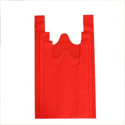 China Handled Red Non Woven PP Bag Shopping Bag Biodegradable Resealable Non Woven Bag for sale