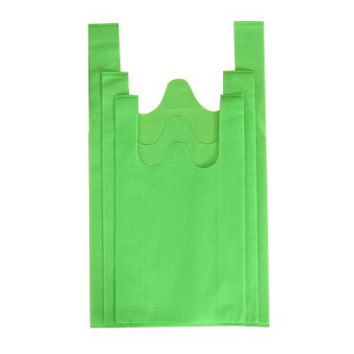 China M# Eco Handled Bag Cut Custom Non Woven Customized Bags With Custom Printed Non Woven T Shirt Bag Free 1000pcs Green Black White Red SUK for sale