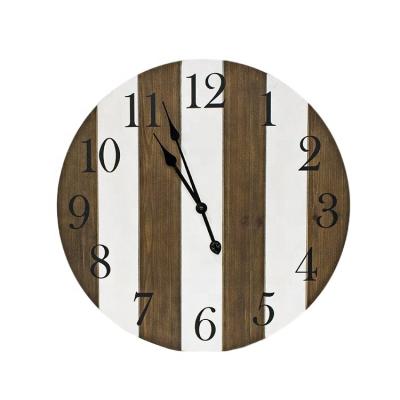 China Antique Style Hot New Products Easy To Install No Drilled Laser Engraving Home Decoration Modern Wooden Silent Digital Wall Clocks Decor for sale