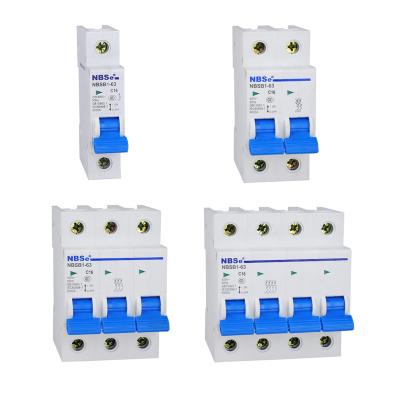 China Hot Selling PA66 NBSe 2P 63A Plastic Miniature Circuit Breaker With Factory Price With CB Certificate for sale