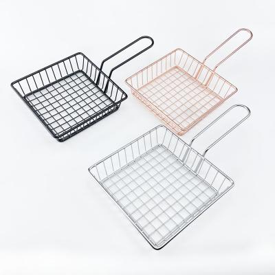 China Practical New Design Kitchen Tool Stainless Steel Frying Basket Viable For Home Kitchen for sale