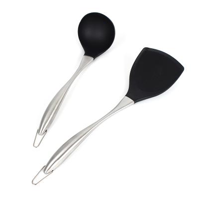 China Best Selling High Grade Sustainable Cooking Tools Hollow Handle Of 2 Piece Kitchen Utensils Sets For Kitchen for sale