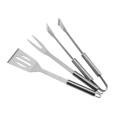 China BBQ Easily Cleaned 3 Piece Set Fork Clip Shovel BBQ Tool Kit for sale