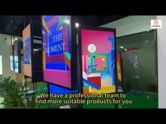 indoor retail store window double sided lcd display screen for advertising push