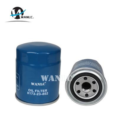 China WANLC Manufacture Efficiency Oil Filter YM17105635110 022214300 8944128150 156071280 8173-23-802 for MAZDA standard size for sale