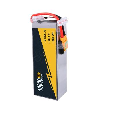 China 10000mAh 6S1P Fixed Wing UAV Lipo Battery 22.8v High Energy Density for sale