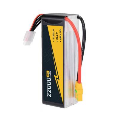 China 22.2V 6s UAV Lipo Battery 22000mAh for sale