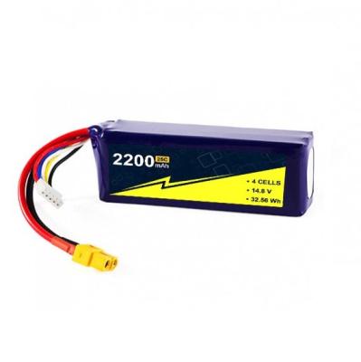 Cina 14.8V 2200mah 4s Batteria Lipo 75C Per FPV Drone Aeroplano RC Barca Modelli Auto in vendita