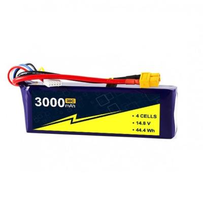 Cina 14.8V 4s 3000mah Batteria Lipo 30C Rc Quadcopter Batteria con W/XT-60 in vendita