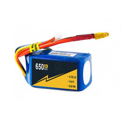 Cina OEM 14.8V 65C-130c 4s 650mah Lipo Batteria Quadcopter Drone Batteria in vendita