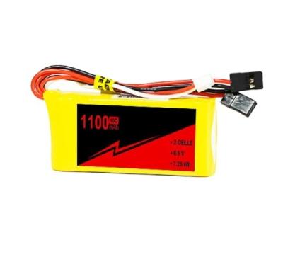 China High quality factory price 1100mAh 6.4V 10C LiFePo4 Receiver battery Pack  for RC for sale