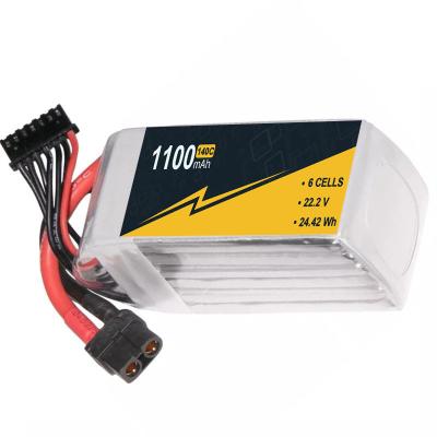 Cina 1100mAh 22.2V 6s 140C Drone Lipo batteria in vendita