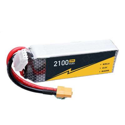 Cina Protezione da sovraccarico 2S 3 cellule Drone Lipo batteria 22.2V 2100mAh 100c in vendita