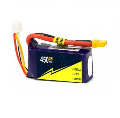 Cina 11.1 Volt 45C-90c RC Batteria da barca 3s 450mah Lipo Xt30 47x26x21mm in vendita