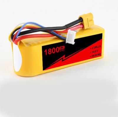 China XT-60 Connector 14.8 V Lipo Battery 45C 1800mAh Lipo 4s Hard Case for sale