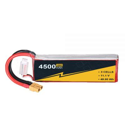 China Batería para drones RC con certificación CE/ROSH de 11.1V 3s 4500mah Batería Lipo 100C en venta