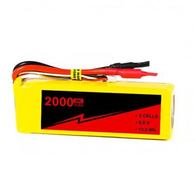 중국 2 셀 2000mAh RC Lifepo4 배터리 팩 단회로 보호 판매용