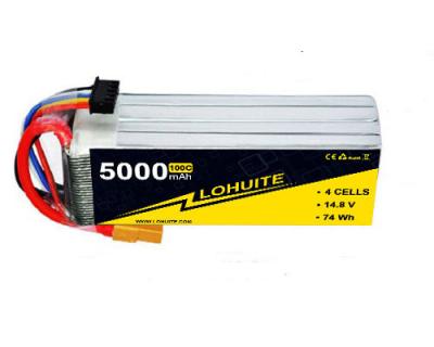 China Long-lasting 5000mAh 11.1V 50C 100C RC Lipo Battery With Discharge Rate 50C-100C for sale