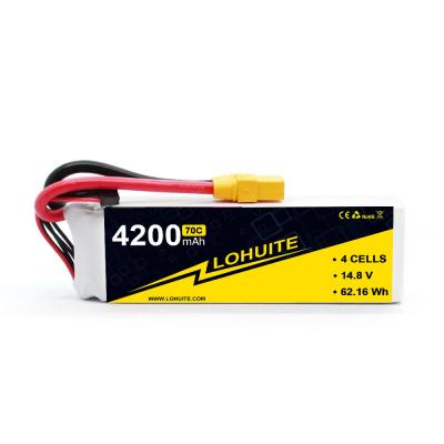 China RC Parts 4200mAh 4S Lipo Battery 14.8V XT60 Deans EC5 T For Axial Airplanes Cars Boat Te koop