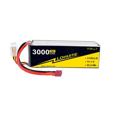 China 11.1V 3000mAh 70C LiPo Battery for RC Boats Drone Helicopter Car Enhanced Performance Te koop