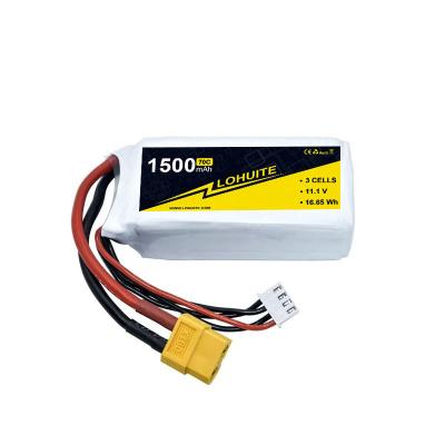 China 70C Discharge Rate 3s 1500mah Lipo Battery for RC Car Airplane Boat Drone Quadcopter Te koop