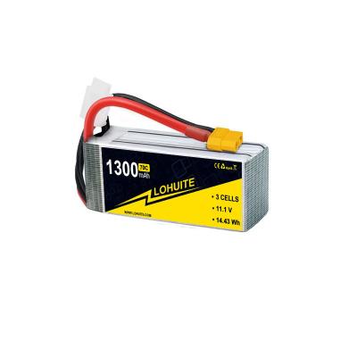 China 1300mah 11.1v Li-polymer Battery XT60g 3S With 70C-140c Discharge Rate for sale