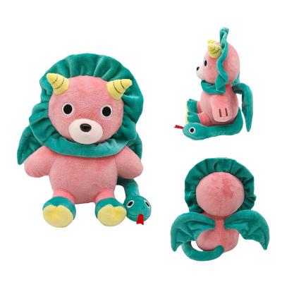 China Wholesale Green Pink Lion Family Dolls With Snake Toy Hot Lion Spy X FAMILY Plush Dolls Wholesale Lion Stuffed Doll Funny Spy X for sale