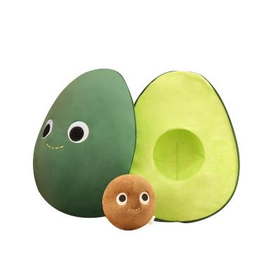 China High Quality Funny Detachable Toy Cute Stuffed Detachable Avocado Plush Toy Avocado Stake Pillow For Kids Play Doll for sale