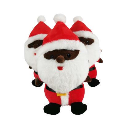 China Custom African Black Santa Christmas Decoration Christmas Gift Santa Claus Stuffed Plush Santa Toy for sale