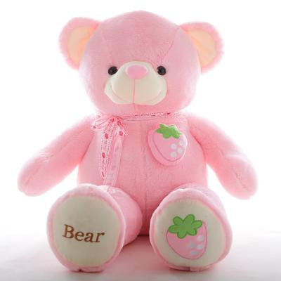 China Wholesale Soft Toy Popular Fruit Color Teddy Bear Soft Pink Purple Bear Teddy Bear Plush Doll Cute Giant Stuffed Fruit For Attendance for sale