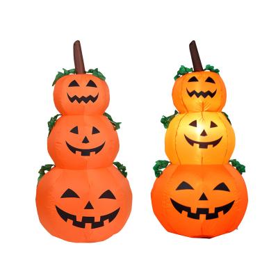 China New Design 1.2m Halloween Pumpkins Party Decor 1.2m Party Decor Halloween Pumpkins High Quality Inflatable Yard Air Blown Pumpkin Fabric Polyester Pumpkin Model for sale