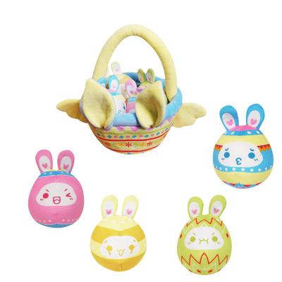 China Hot Bunny Plush Toys Stuffed Plush Doll Easter Eggs Funny Easter Stuffed Plush Sale Easter Basket New Lovely Bunny Kids Gifts for sale