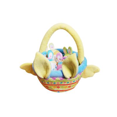 China Plush Toy Lovely Bunny Easter Eggs Easter Basket Room Decor Kawaii Plush Stuffed Easter Basket Creative Stuffed Egg Dolls Soft Toy for sale