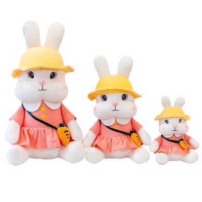 China New Plush Design Cartoon Chino Rabbit Toys Hot Cute Rabbit With Hat Dress Dolls Lovely Chino Rabbit Funny Doll For Girls Gifts for sale