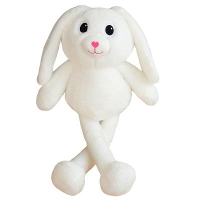 China Toy Popular Pink Pull Rabbit Plush Ears Rabbit Plush Ears Legs Doll High Quality Stretchable Soft Stuffed Long Stretched Ear Bunny Toy for sale