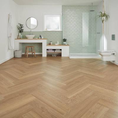 China Waterproof Herringbone Tiles Vinyl Spc Plastic Plank Anti-Abrasion Anti-Slip Waterproof Zero Formaldehyde Flooring 4mm/5mm/6mm Click Lock Rigid for sale