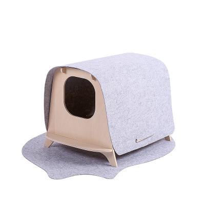 China Sustainable Wooden Cat Furniture Dog Nest Pet Beds Luxury Eco - Friendly House for sale