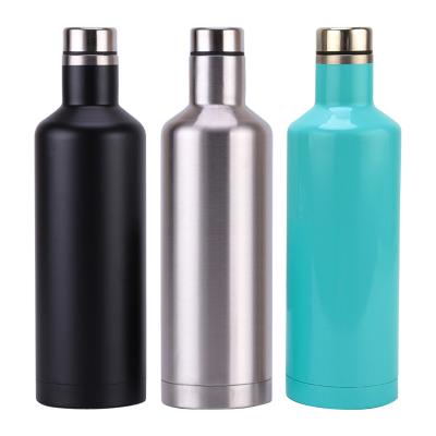 China Factory direct sales 25oz viable stainless steel flask vacuum insulated wine bottle with straw in stock for sale