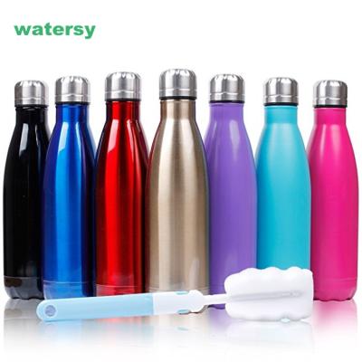 China Business Hot Sales Double Wall 304 Stainless Steel Vacuum Flask Water Spray Bottle With Time Marker With Lid for sale