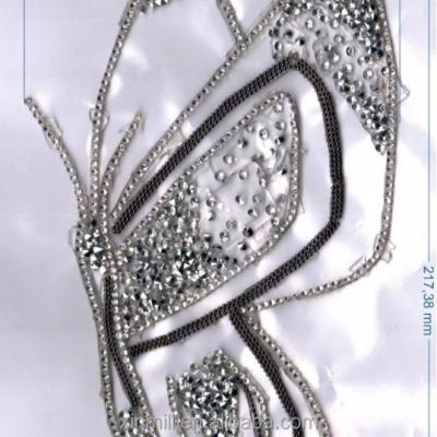 China Butterfly Shape Design Butterfly New Iron-on Crystal Rhinestone Applique Pattern for sale