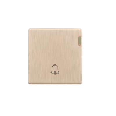 China 16 A PC Panel Material Brush Gold Color Home And Hotel Doorbell Switch for sale