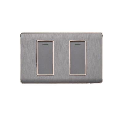 China Two Gang One Way Switch Manufacturer Wall Switch Low Price Installation US Standard Wall Switch for sale