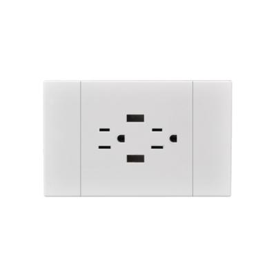 China China USA 16A 2USB Easy Custom Standard Duplex Plug Installation Wall Socket for sale