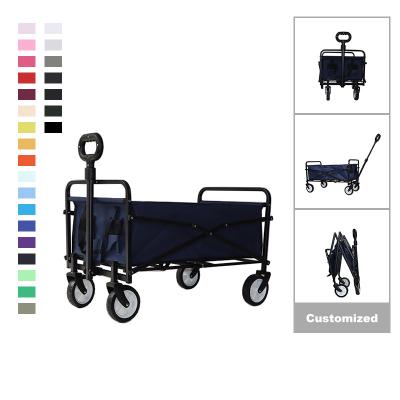 China The two front wheels can move 360 ​​degrees; Can be OEM China factory wholesale foldable folding picnic cart garden picnic cart folding camping cart for sale