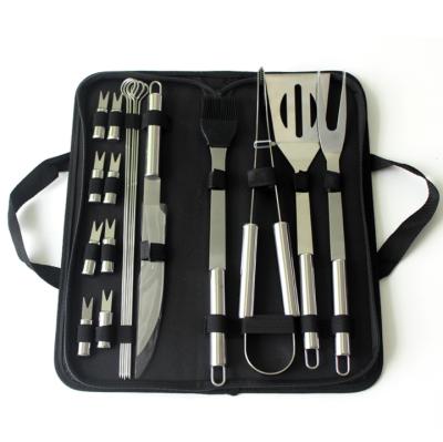 China Quick Shipping Easily Cleaned Outdoor Kitchen BBQ 18 Pcs Premium GRILL Grill Tool Kit BBQ Tool Kit for sale