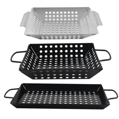 China OEM Universal Non-stick Coating Outdoor Grill Easily Cleaned Pan Bbq Square BBQ Grill Accessories for sale