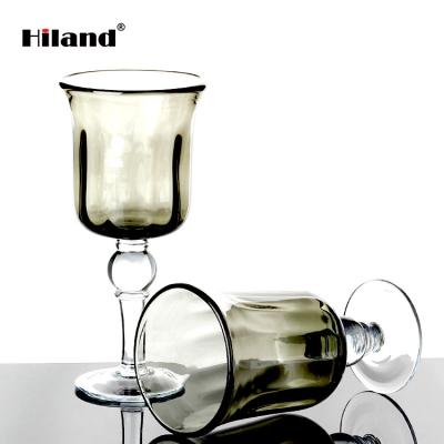 China Can Be Customized Fashion Embossed Goblet Wine Glass Egg Shape Brandy Elegant Wine Glass for sale