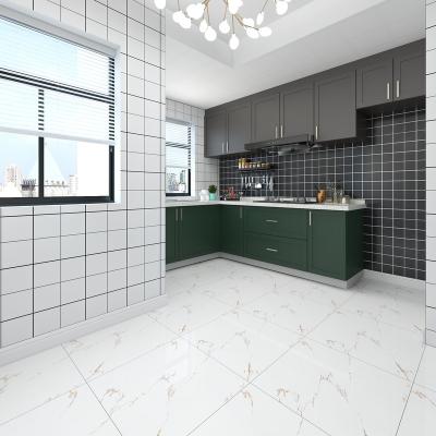 China Carrara Metallic White Marble Porcelain Look Glazed Full Glazed Tiles Tile For Kitchen for sale